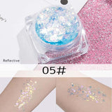 26 colors glitter eyeshadow powder rainbow gold silver pink mermaid flake long lasting waterproof face makeup seuqins gel AM082