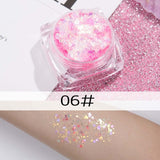 26 colors glitter eyeshadow powder rainbow gold silver pink mermaid flake long lasting waterproof face makeup seuqins gel AM082