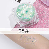 26 colors glitter eyeshadow powder rainbow gold silver pink mermaid flake long lasting waterproof face makeup seuqins gel AM082