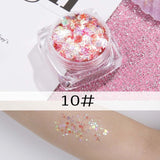 26 colors glitter eyeshadow powder rainbow gold silver pink mermaid flake long lasting waterproof face makeup seuqins gel AM082