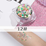 26 colors glitter eyeshadow powder rainbow gold silver pink mermaid flake long lasting waterproof face makeup seuqins gel AM082