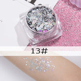 26 colors glitter eyeshadow powder rainbow gold silver pink mermaid flake long lasting waterproof face makeup seuqins gel AM082