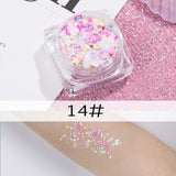 26 colors glitter eyeshadow powder rainbow gold silver pink mermaid flake long lasting waterproof face makeup seuqins gel AM082