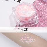 26 colors glitter eyeshadow powder rainbow gold silver pink mermaid flake long lasting waterproof face makeup seuqins gel AM082