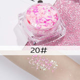 26 colors glitter eyeshadow powder rainbow gold silver pink mermaid flake long lasting waterproof face makeup seuqins gel AM082