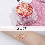 26 colors glitter eyeshadow powder rainbow gold silver pink mermaid flake long lasting waterproof face makeup seuqins gel AM082